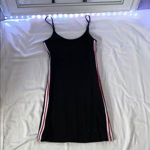 Tight Black Dress With Stripes